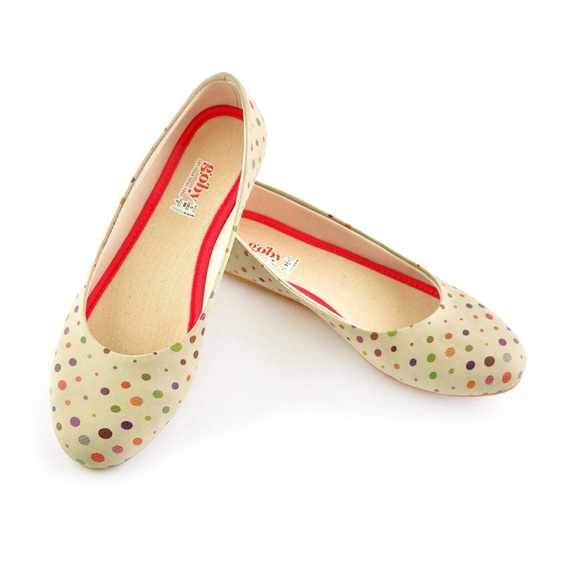 Goby Colorful Spotted Women's Flats - Picture 2 of 8